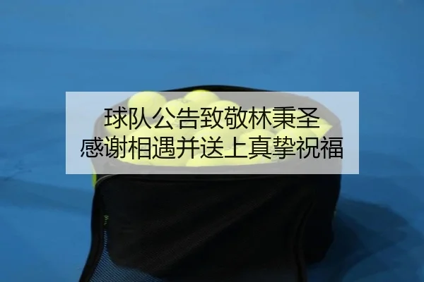球队公告致敬林秉圣 感谢相遇并送上真挚祝福（3377app）
